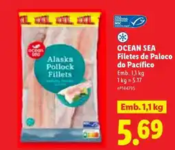 Lidl OCEAN SEA Filetes de Paloco do Pacífico promoção