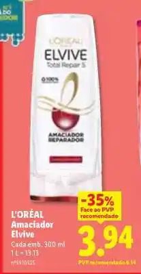 Lidl L'ORÉAL Amaciador Elvive promoção