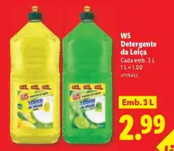 Lidl W5 Detergente da Loiça promoção