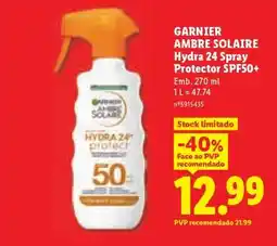 Lidl GARNIER AMBRE SOLAIRE Hydra 24 Spray Protector SPF50+ promoção