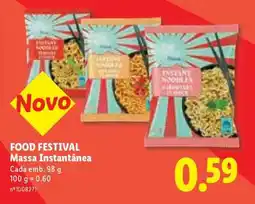 Lidl FOOD FESTIVAL Massa Instantânea promoção