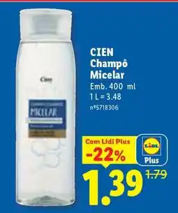 Lidl CIEN Champô Micelar promoção
