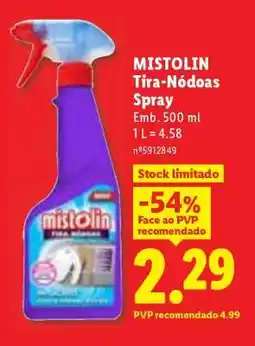 Lidl Mistolin Tira Nódoas Spray promoção