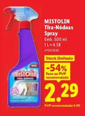 Lidl Mistolin Tira Nódoas Spray promoção