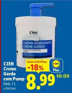 Lidl CIEN Creme Gordo com Pump promoção