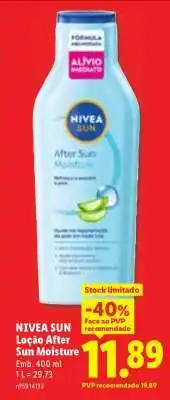 Lidl NIVEA SUN Loção After Sun Moisture promoção