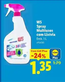 Lidl W5 Spray Multiusos com Lixívia promoção