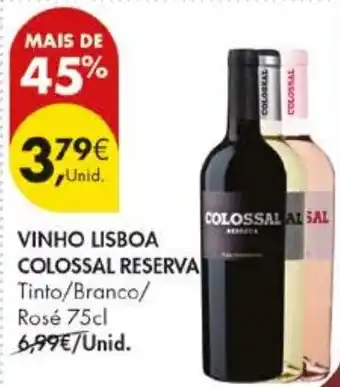 Pingo Doce Vinho lisboa colossal reserva promoção