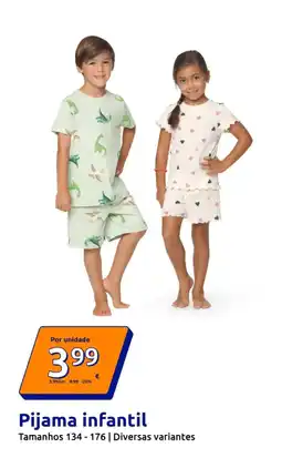 Action Pijama infantil promoção