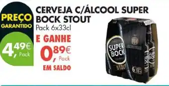 Pingo Doce Cerveja c/álcool super bock stout promoção