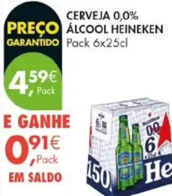 Pingo Doce Cerveja 0,0% alcool heineken promoção