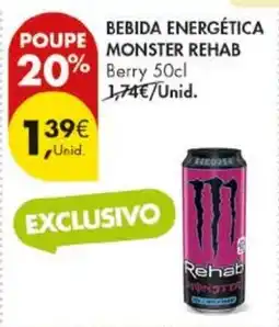 Pingo Doce Bebida energética monster rehab promoção