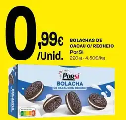 Intermarché Bolachas de cacau c/ recheio porsi promoção