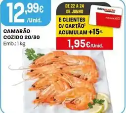 Intermarché Camarão cozido 20/30 promoção