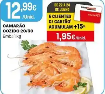 Intermarché Camarão cozido 20/30 promoção