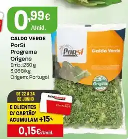 Intermarché Caldo verde PorSi Programa Origens promoção