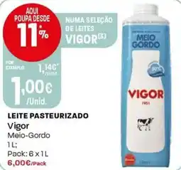 Intermarché Leite pasteurizado vigor meio-gordo promoção