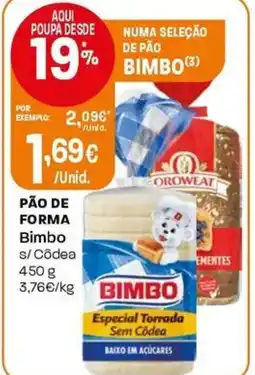 Intermarché Pão de forma bimbo s/ côdea promoção