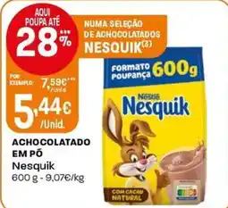 Intermarché Achocolatado em pó nesquik promoção