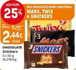 Intermarché Chocolate snickers promoção
