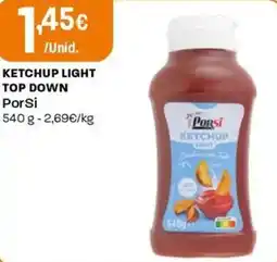 Intermarché Ketchup light top down porsi promoção