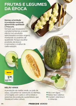 Continente Melão verde inteiro promoção