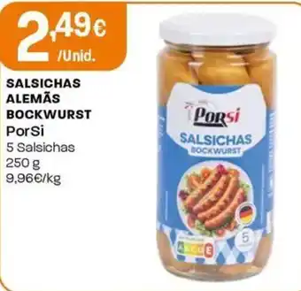 Intermarché Salsichas alemãs bockwurst PorSi promoção