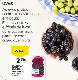 Continente Uva preta/ rosada s/ grainha continente promoção
