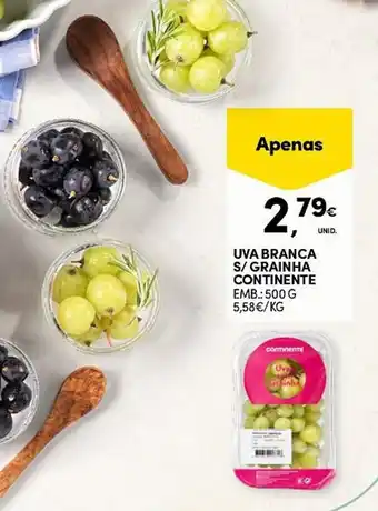 Continente Uva branca s/grainha continente promoção