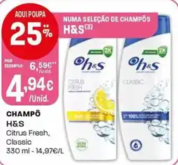Intermarché Champô h&s promoção