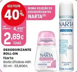 Intermarché Desodorizante roll-on Narta promoção