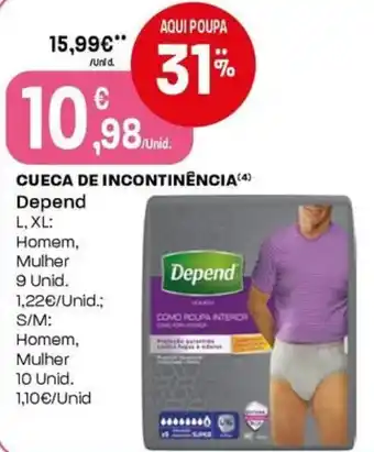 Intermarché Cueca de incontinencia Depend promoção