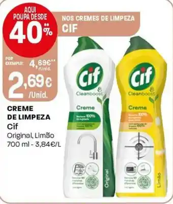 Intermarché Creme de limpeza Cif promoção