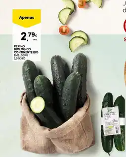 Continente Pepino biológico continente bio promoção