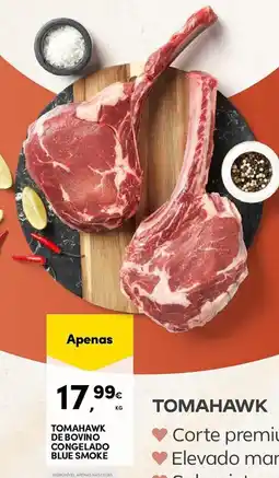 Continente Tomahawk de bovino congelado blue smoke promoção