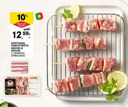 Continente Espetadas porco preto miguel & miguel c/pimentos (embaladas) promoção