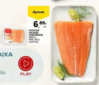 Continente Filete de salmão continente fresco promoção