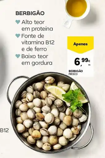 Continente Berbigão fresco promoção