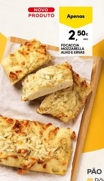 Continente Focaccia mozzarella alho e ervas promoção