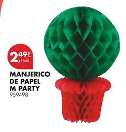 Pingo Doce Manjerico de papel m party promoção