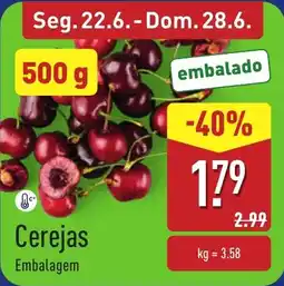 ALDI Cerejas promoção