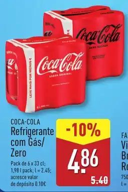 ALDI COCA-COLA Refrigerante com Gás/ Zero promoção