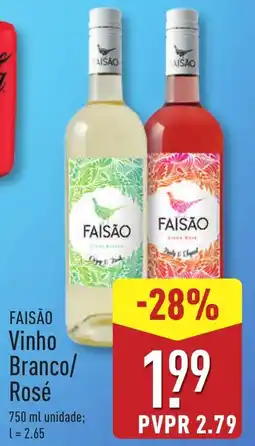 ALDI FAISÃO Vinho Branco/ Rosé promoção