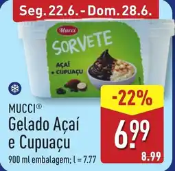 ALDI MUCCI Gelado Açaí e Cupuaçu promoção
