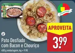 ALDI Pato Desfiado com Bacon e Chouriço promoção
