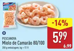 ALDI PESCANOVA Miolo de Camarão 80/100 promoção