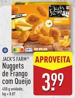 ALDI JACK'S FARM Nuggets de Frango com Queijo promoção