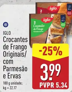ALDI IGLO Crocantes de Frango Originais/ com Parmesão e Ervas promoção