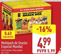 ALDI Multipack de Snacks Especial Mundial promoção