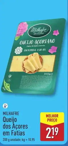 ALDI MILHAFRE Queijo dos Açores em Fatias promoção
